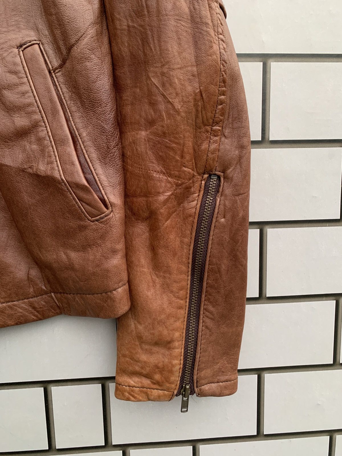 Japanese Brand Vintage Japanese Brand Perle Peche Leather Jacket Size S / US 4 / IT 40 - 12 Thumbnail