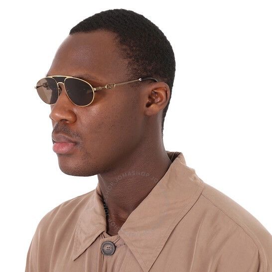 NEW FENDI FE40072U 30E SUNGLASS AVIATOR GOLD METAL UNISEX