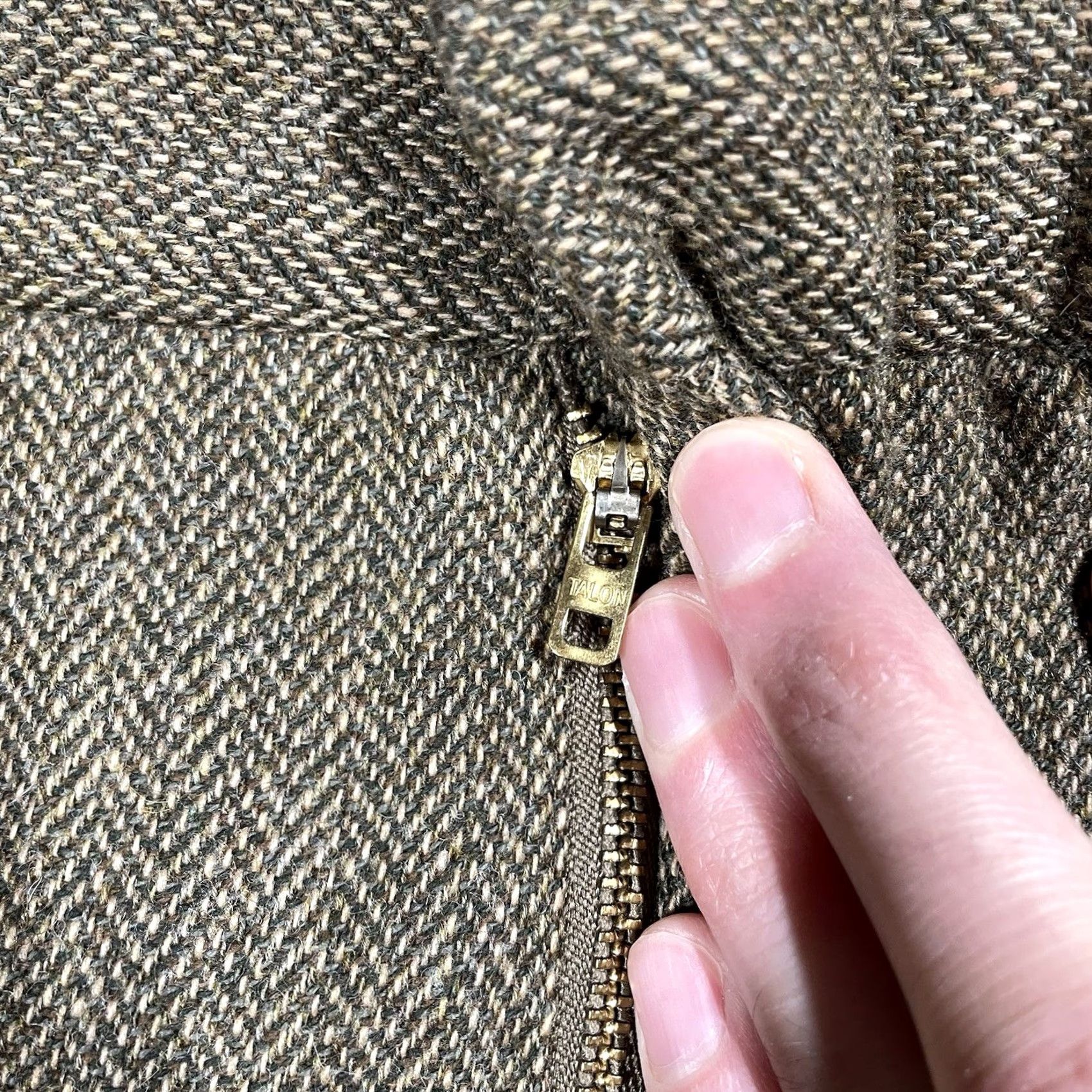 Polo Ralph Lauren VINTAGE Polo Ralph Lauren Pants Dress Pants 33x35 Herringbone Wool Cotton Brown 90s 80s Mens Size US XS / EU 42 / 0 - 6 Thumbnail
