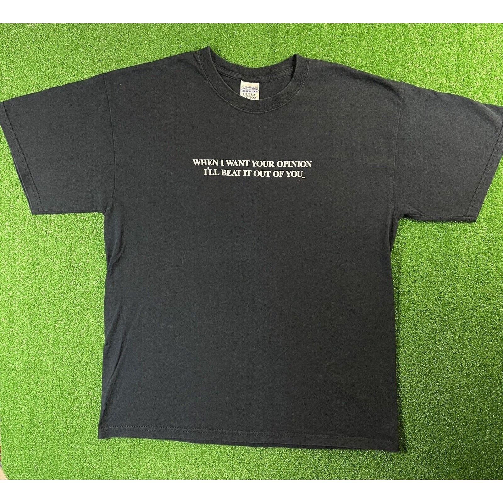 Vintage Vintage 90s Y2K Faded Black Large Statement Opinion Shirt Size US L / EU 52-54 / 3 - 2 Thumbnail