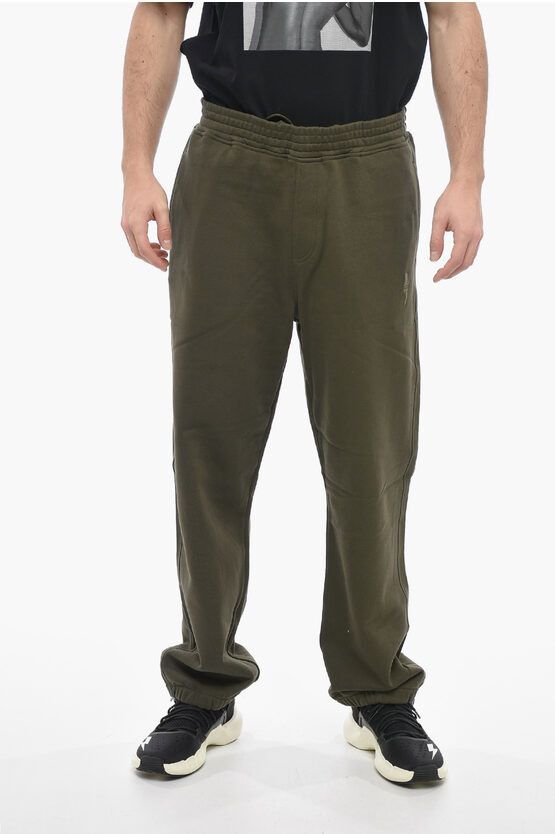 image of Neil Barrett Baggy Fit Sweatpants With Elastic Cuffs in Military Green, Men's (Size 32)