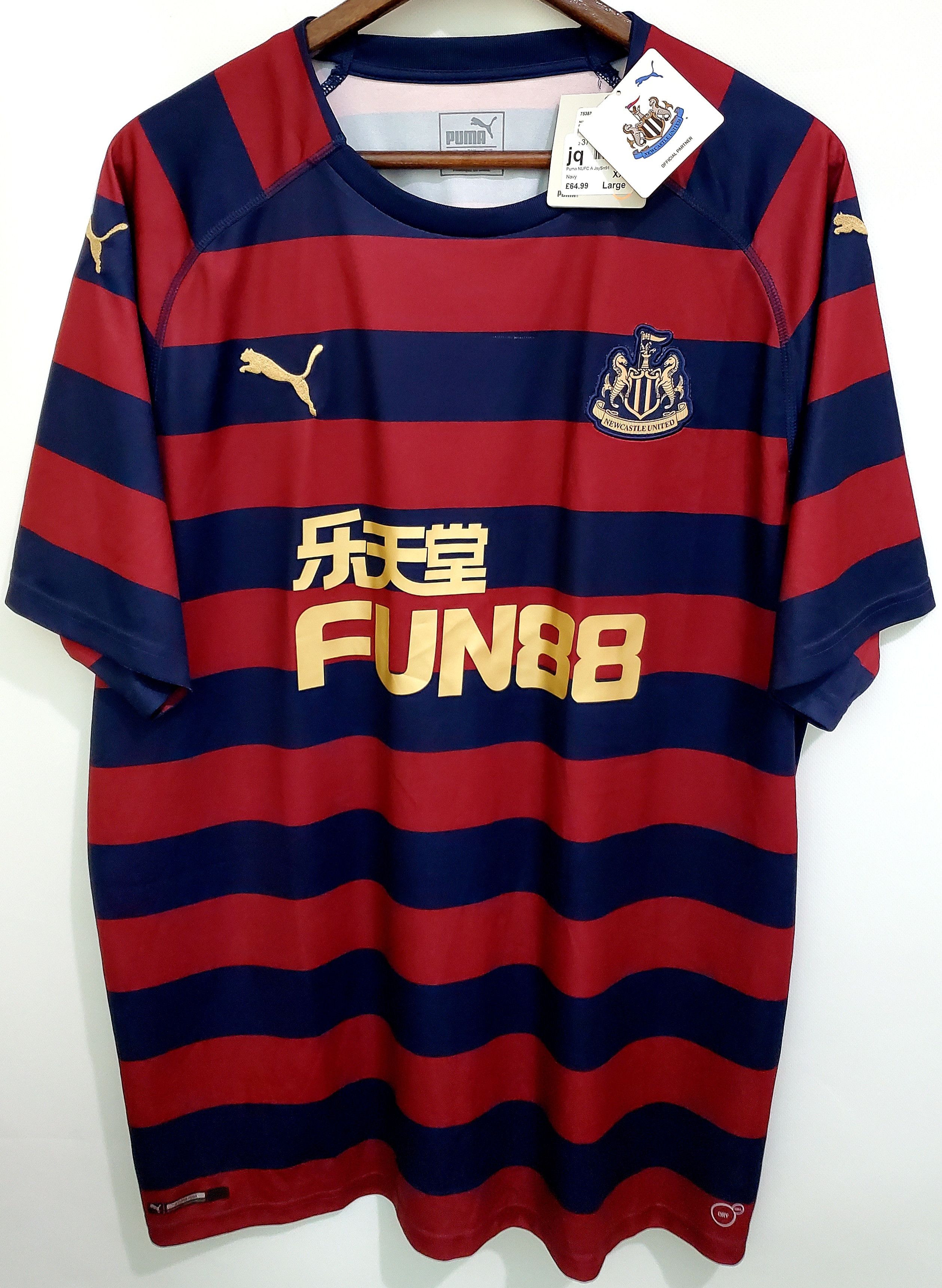 Puma NEWCASTLE PUMA 2018/2019 FOOTBALL SOCCER AWAY JERSEY Size US XXL / EU 58 / 5 - 1 Thumbnail