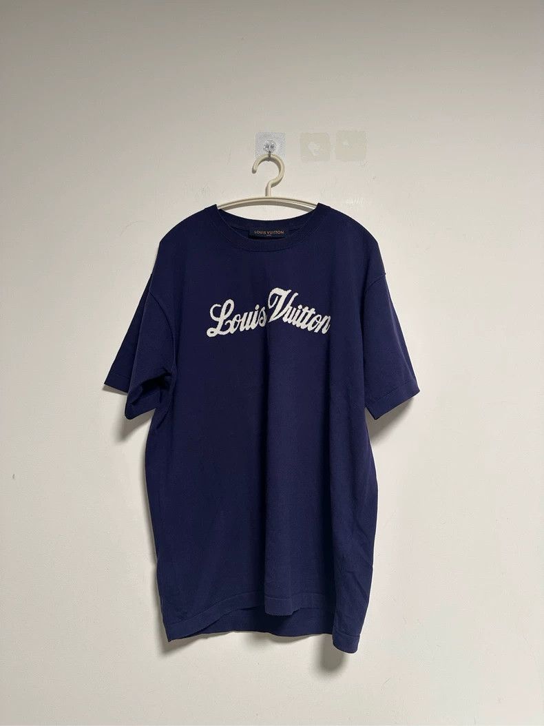 Louis Vuitton LOUIS VUITTON Blue knit short sleeves Size US L / EU 52-54 / 3 - 1 Thumbnail
