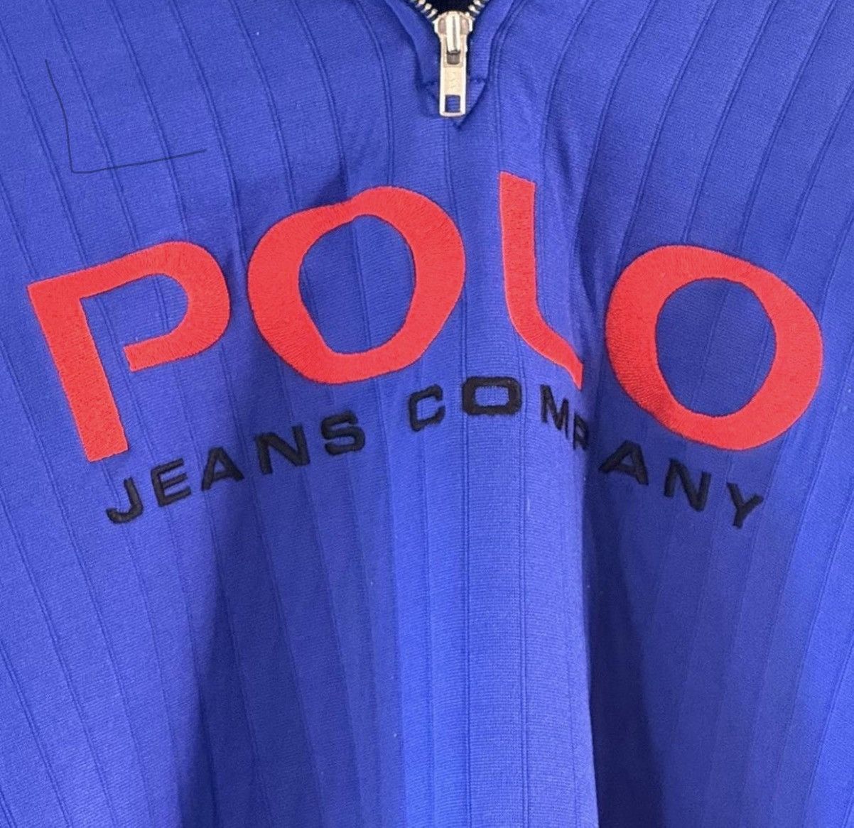 Polo Ralph Lauren Vintage Polo Ralph Lauren Blue Quarter Zip Size US L / EU 52-54 / 3 - 3 Thumbnail