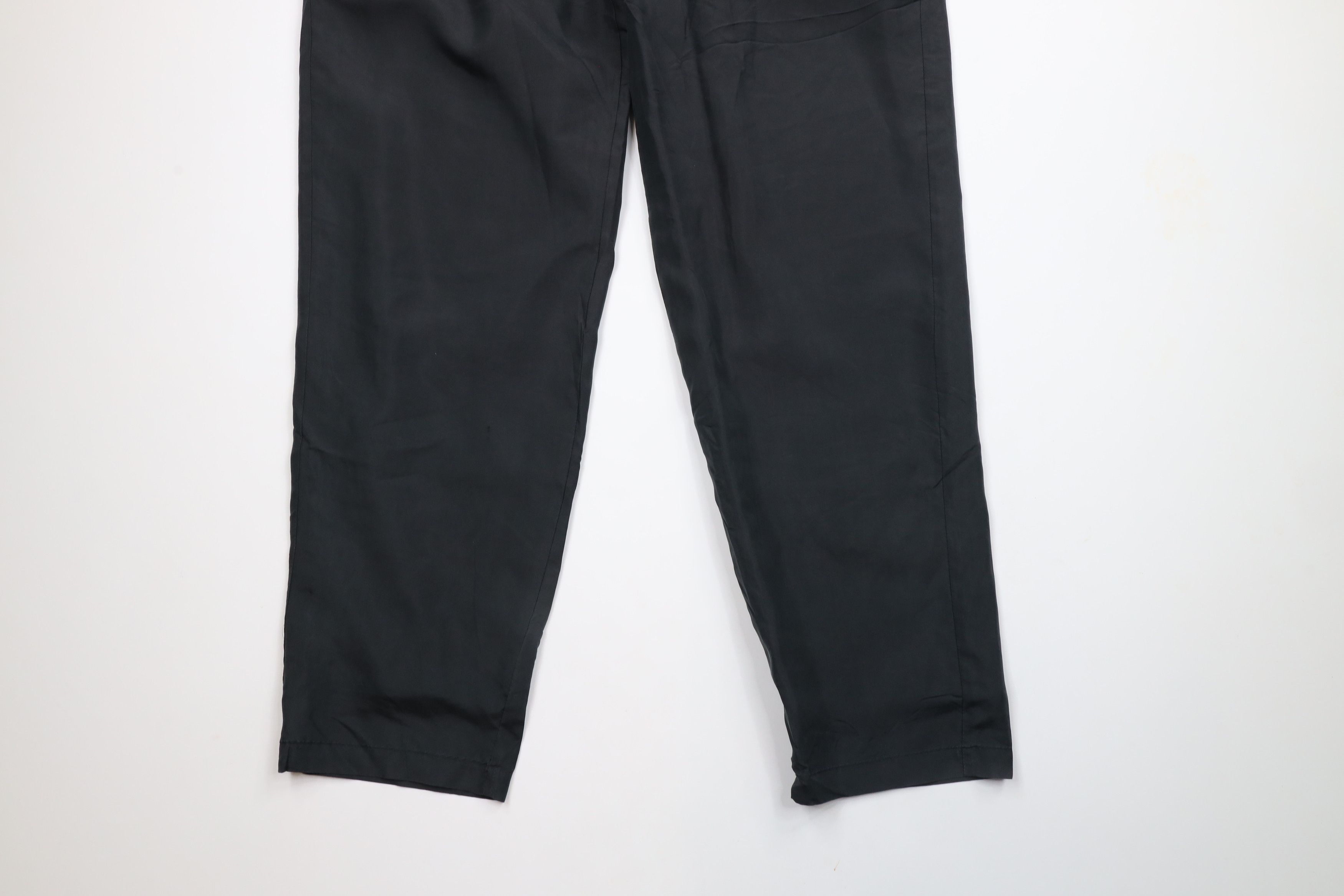 Vintage Vintage 90s Streetwear Blank Silk Tapered Leg Pants Black Size US 34 / EU 50 - 4 Thumbnail