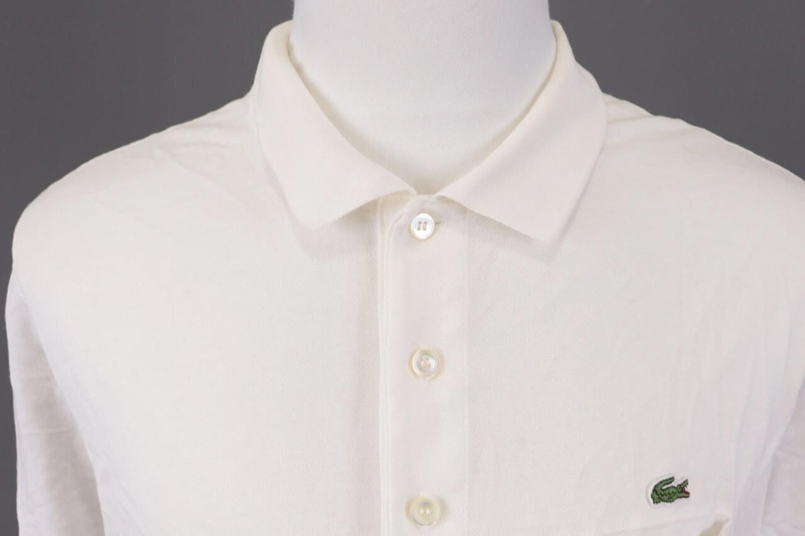 Lacoste Lacoste Regular Fit White Summer Polo Shirt Size 8 / 3XL Size US XXL / EU 58 / 5 - 4 Thumbnail