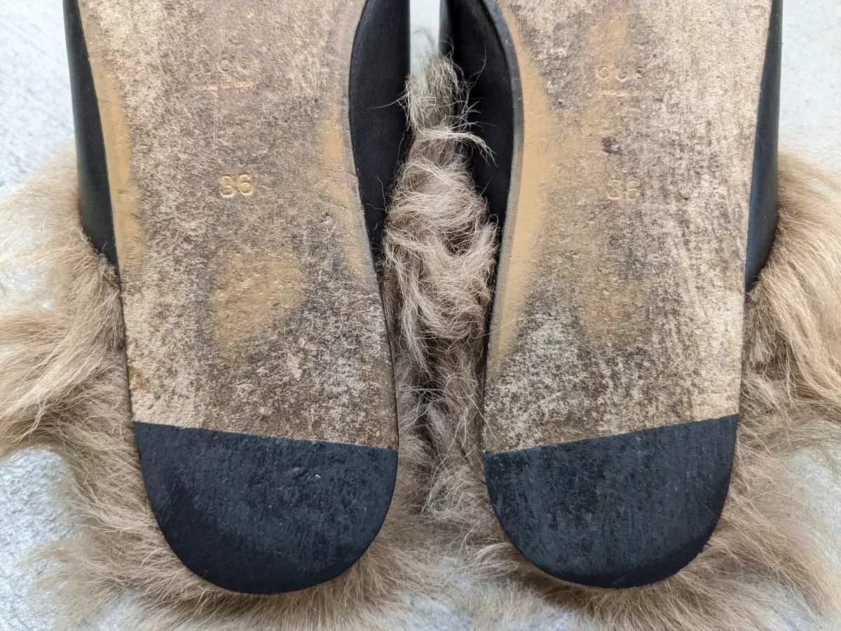 Gucci Gucci Princetown Horsebit Loafers Black 6 36 Leather Fur Size US 6 / IT 36 - 17 Thumbnail