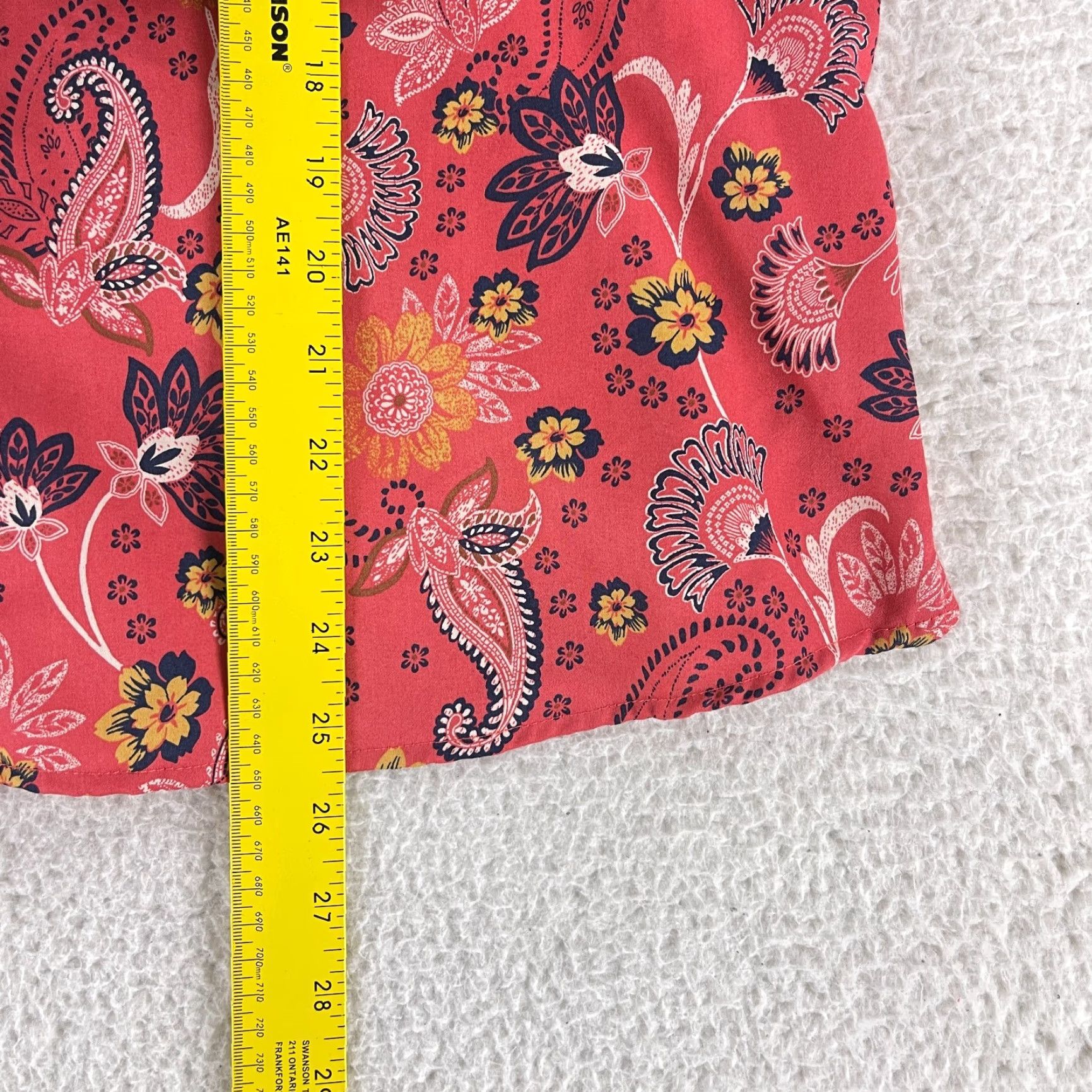Vintage Foxcroft Button-Up Shirt Womens Size 16 Petite Red Paisley Long Sleeve Cotton Size XXL / US 16-18 / IT 52-54 - 6 Thumbnail