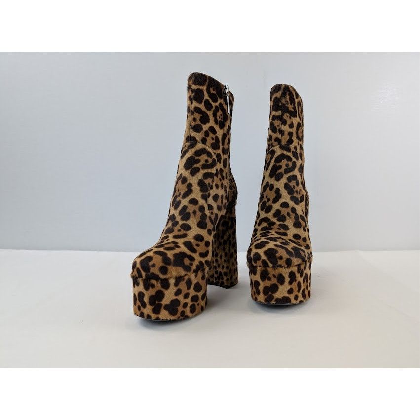 Saint Laurent Paris o1rshd1 Billy Pony Boots in Brown Leopard Size US 10 / IT 40 - 7 Thumbnail