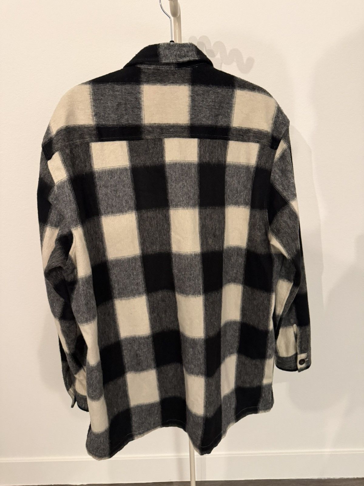 Zara Zara Black and White Plaid Overshirt Size US XL / EU 56 / 4 - 2 Thumbnail