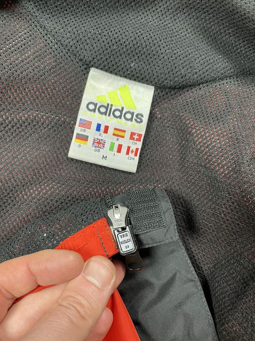 00'S adidas windbreaker, men's size M polyester white type Vintage Second Hand