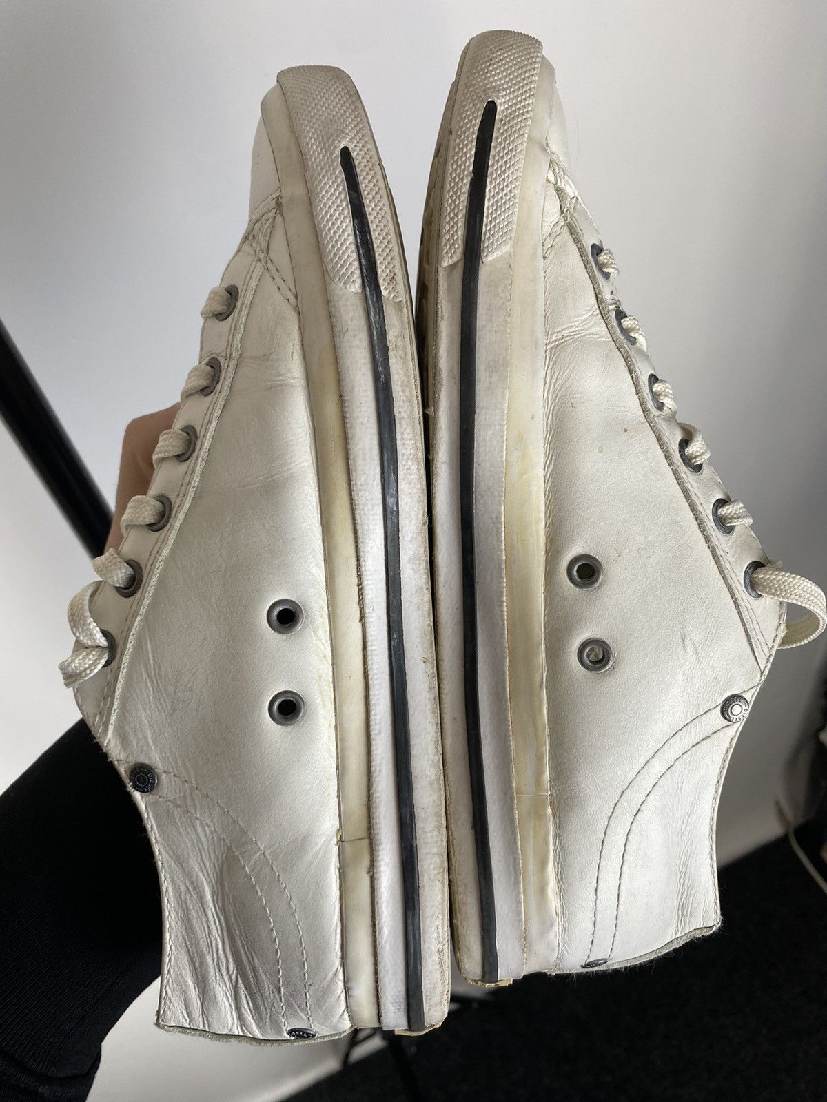 Diesel × Vintage 🔥Diesel Avant Garde White Leather Punk Sneakers 9/40 size Size US 9 / EU 42 - 7 Thumbnail