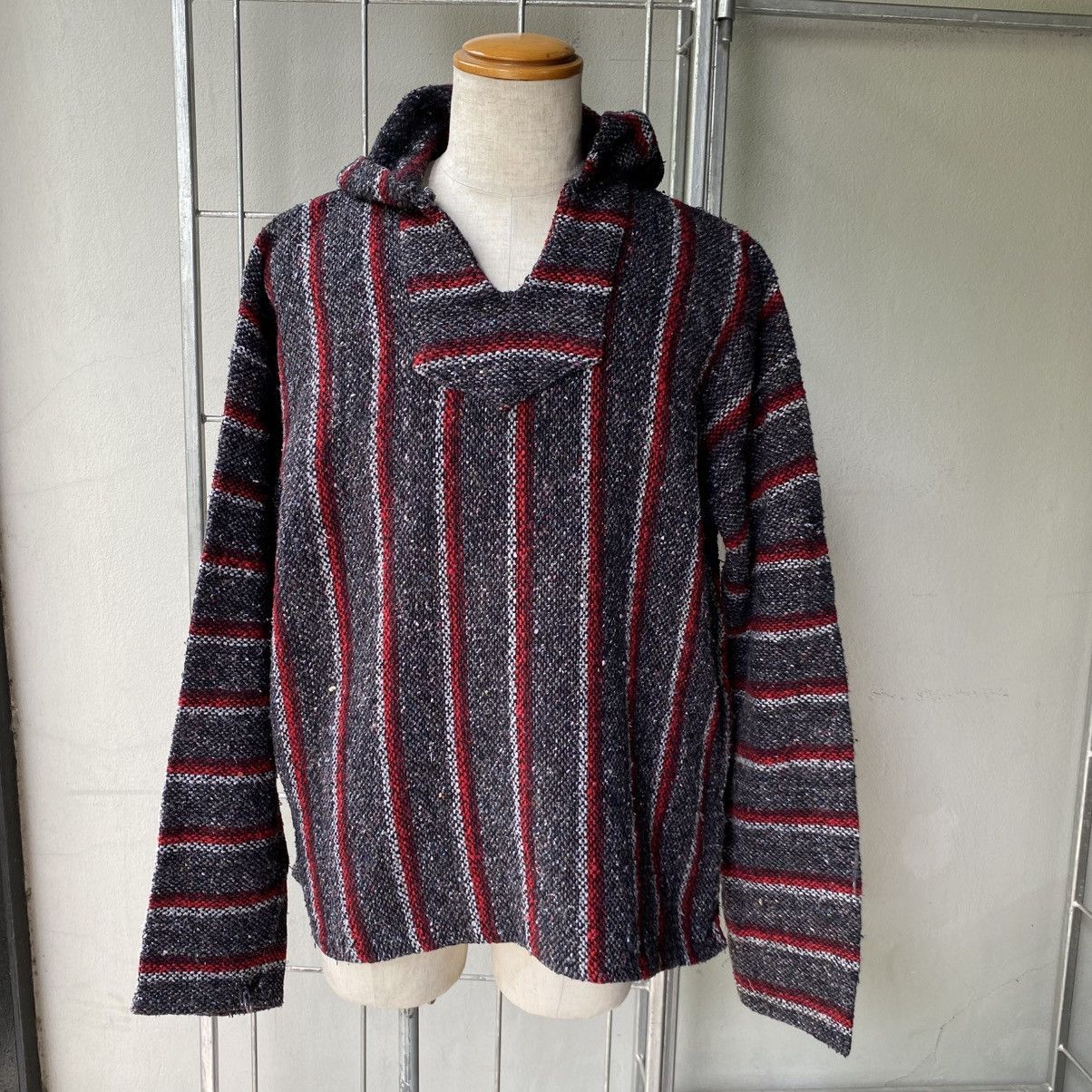 Vintage Black & Red Striped Baja Hoodie Size US M / EU 48-50 / 2 - 15 Thumbnail
