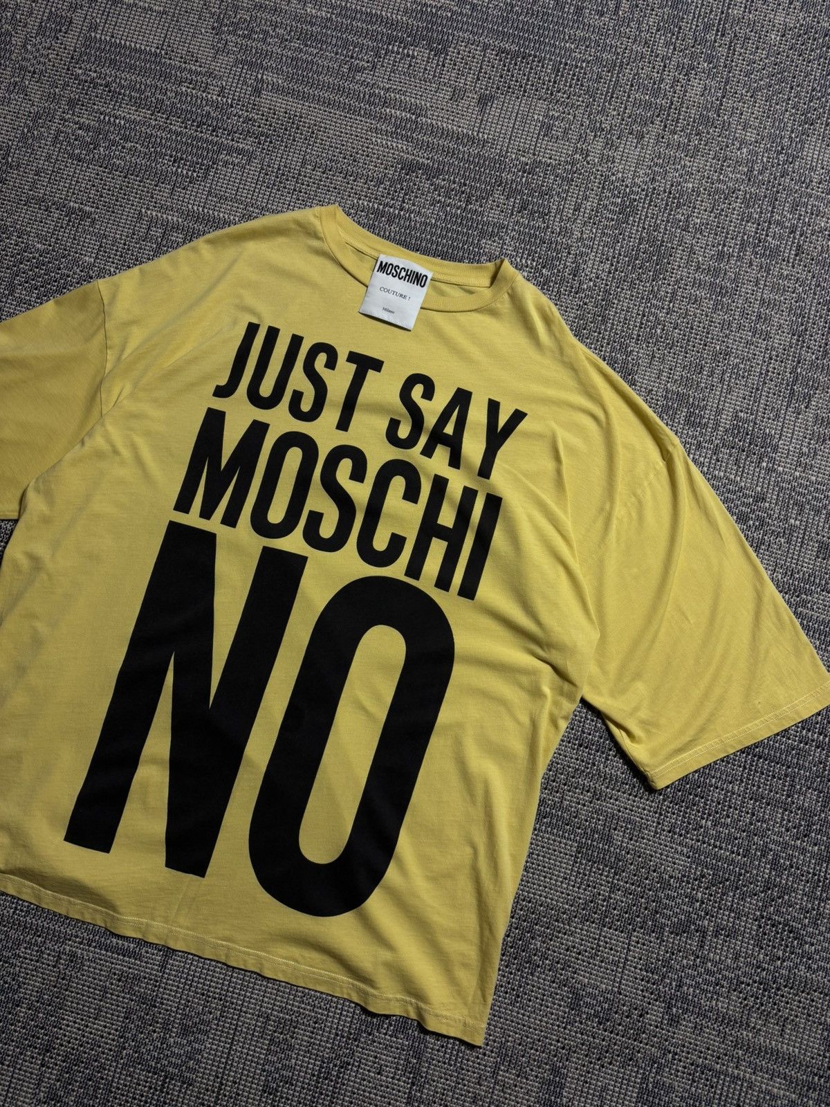 Moschino MOSCHINO Just Say Rare Relaxed Fit T-Shirt Size US M / EU 48-50 / 2 - 2 Thumbnail