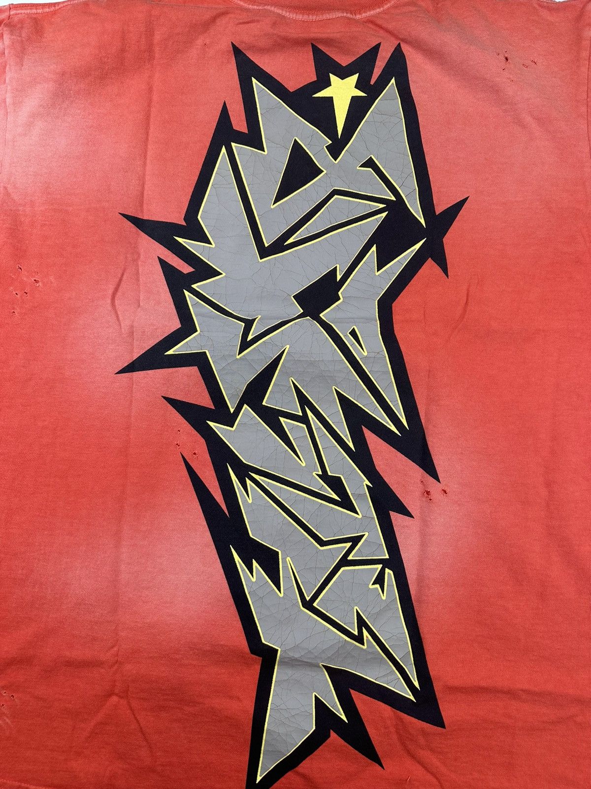 HELLSTAR Hellstar Cracked Print T-shirt Size US L / EU 52-54 / 3 - 4 Thumbnail
