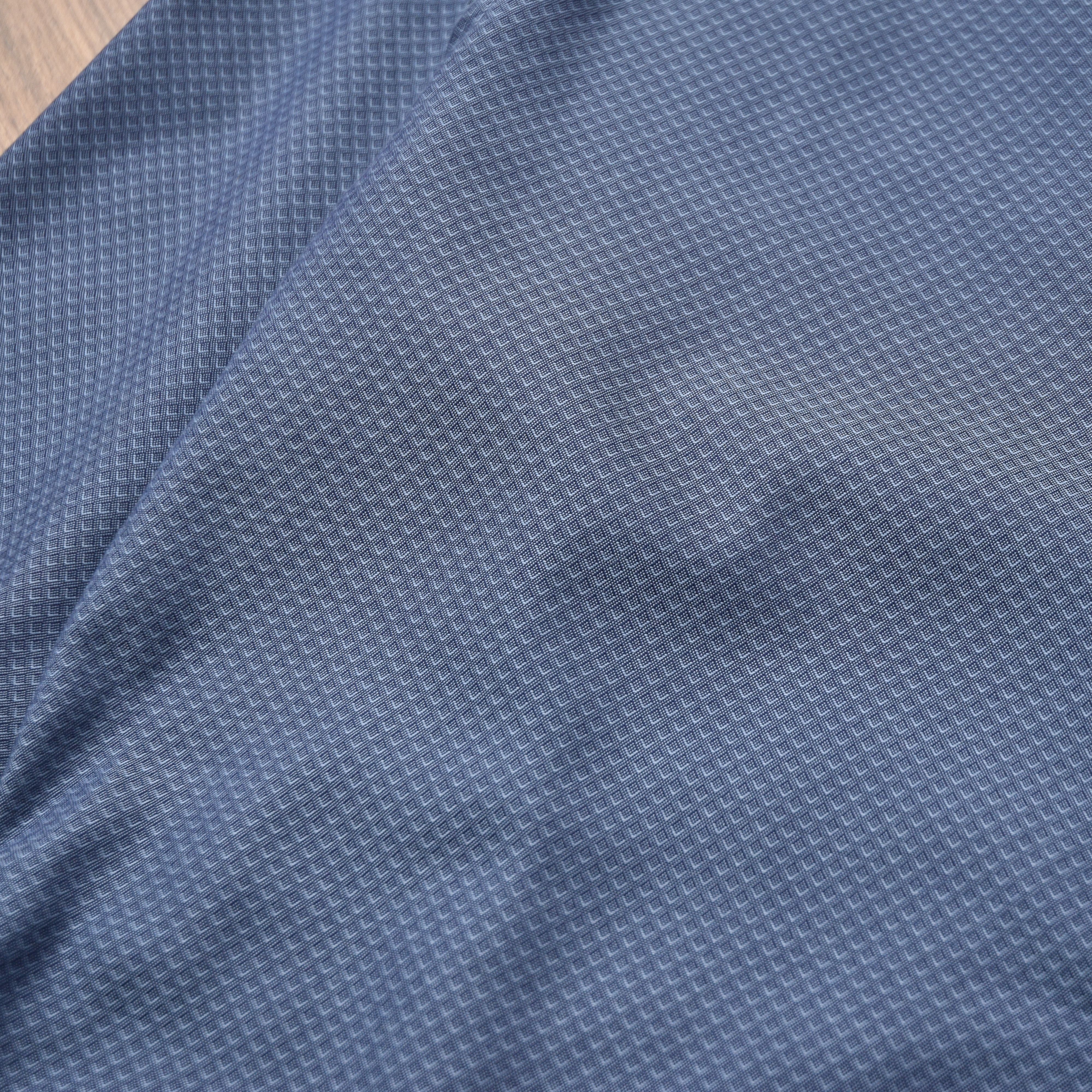 Eton ETON Slim Fit Shirt Blue Micro Geometric Pinpoint Size 39 / Size US M / EU 48-50 / 2 - 8 Thumbnail