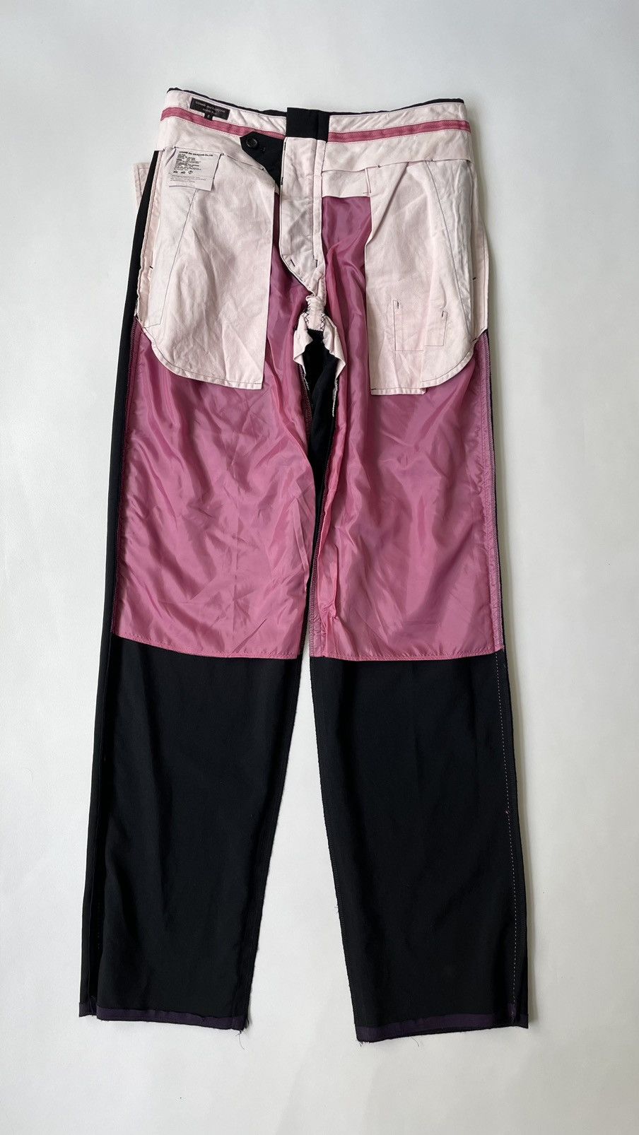 Comme des Garcons S/S 04 Black/Contrast Pink Stitch Trousers Size US 30 / EU 46 - 4 Thumbnail