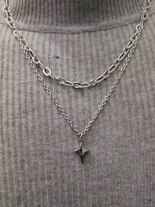 VIBE Cross Titanium steel Necklace Chain Size ONE SIZE - 4 Thumbnail
