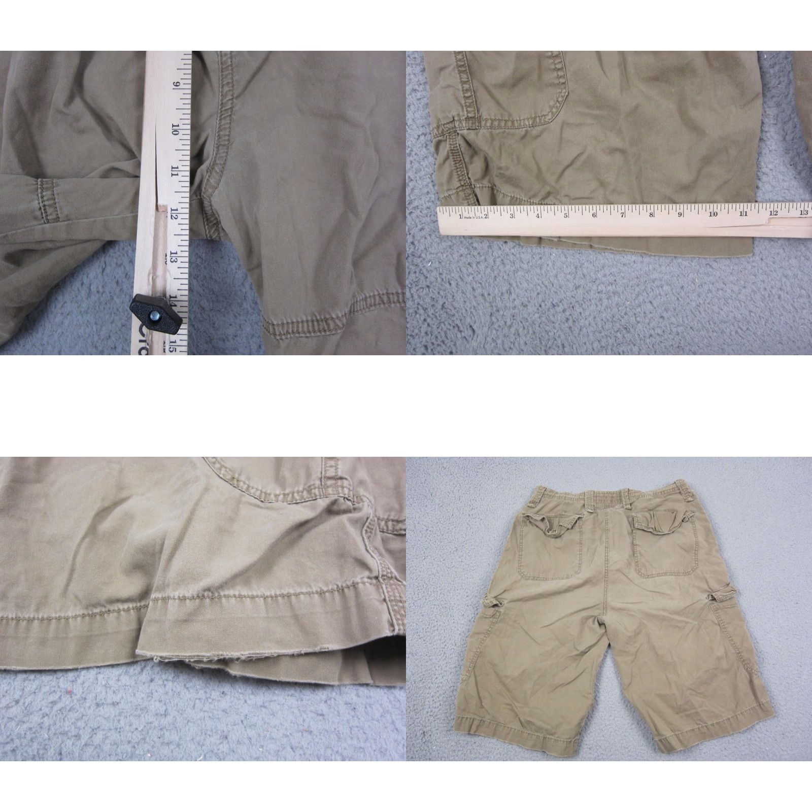 Vintage Buckle Buckle Shorts Mens 33 Brown Khaki Acapulco Cargo 25" Outdoor Hiking Canvas 5-Pocket Pockets Cargo Size US 33 - 9 Thumbnail