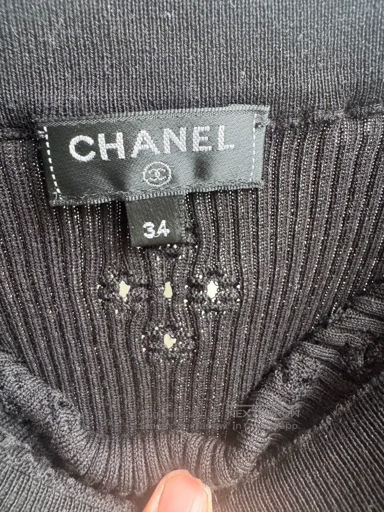 Chanel Chanel One-shoulder half-sleeved knitted sweater Size XXS / US 00 / IT 34 - 2 Thumbnail