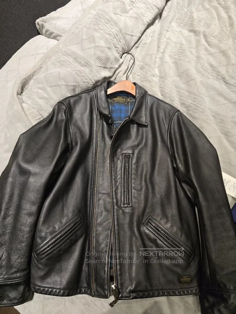 Neighborhood Neighborhood Black Biker Leather Jacket Size US L / EU 52-54 / 3 - 2 Thumbnail