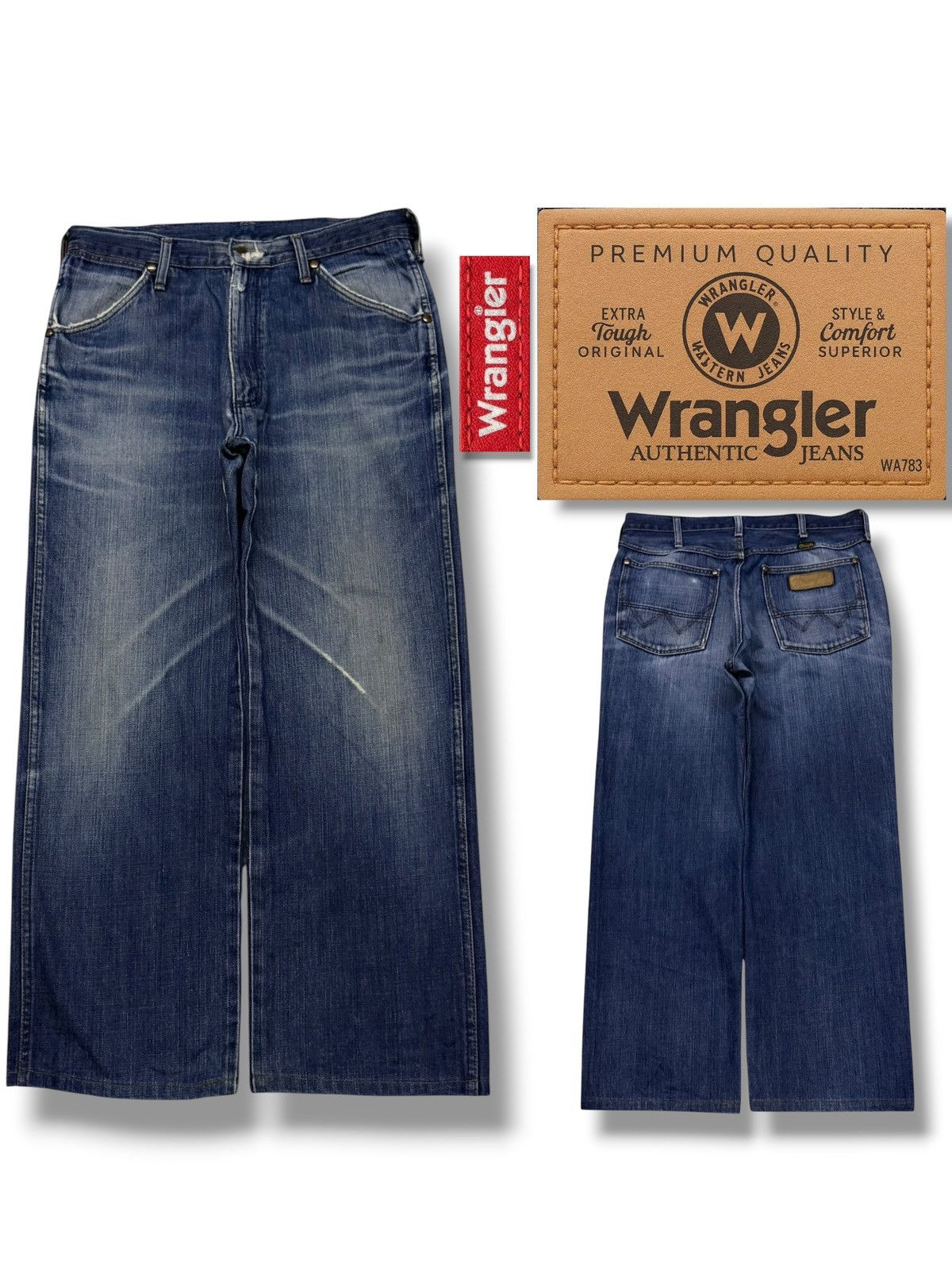 Wrangler Vintage Wrangler 11MWZ Japan Denim Jeans | Wide Straight W32 Size US 32 / EU 48 - 1 Thumbnail