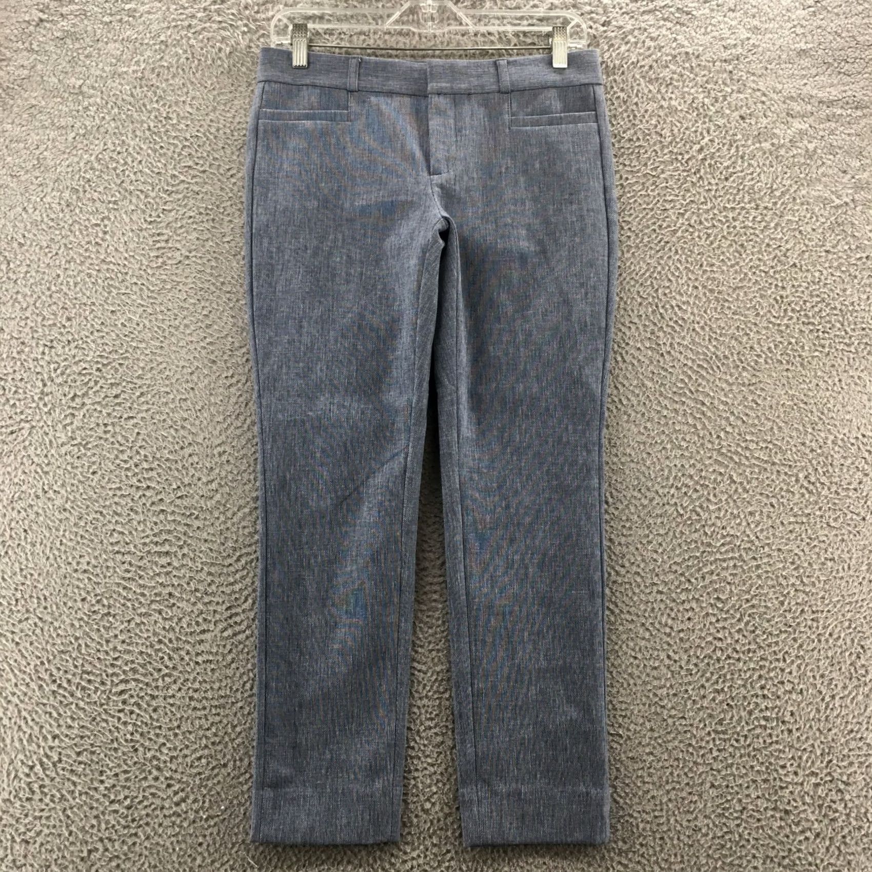 Banana Republic Banana Republic Sloan Dress Pants Womens 2S Gray Cotton Blend Zip Dress Pants Regular Womens 30in 26in Inseam Flat Front Pockets Classic Size 26" / US 2 / IT 38 - 2 Thumbnail