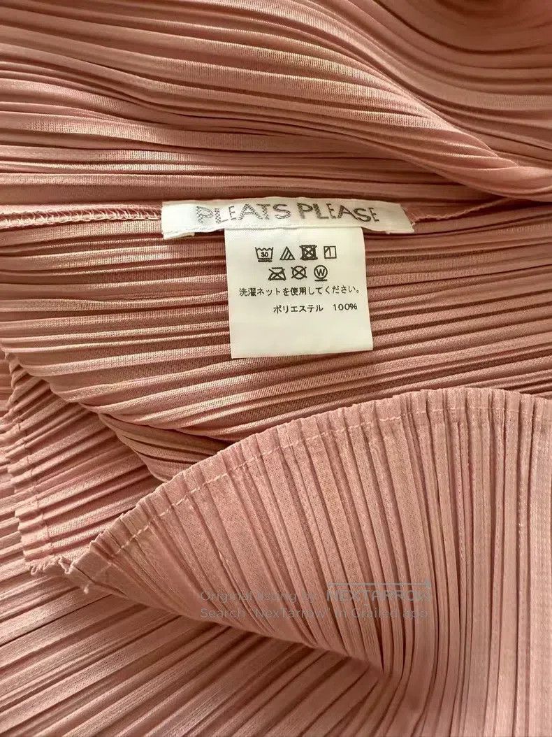 Issey Miyake Issey Miyake Pink Short Sleeve Top Size L / US 10 / IT 46 - 3 Thumbnail