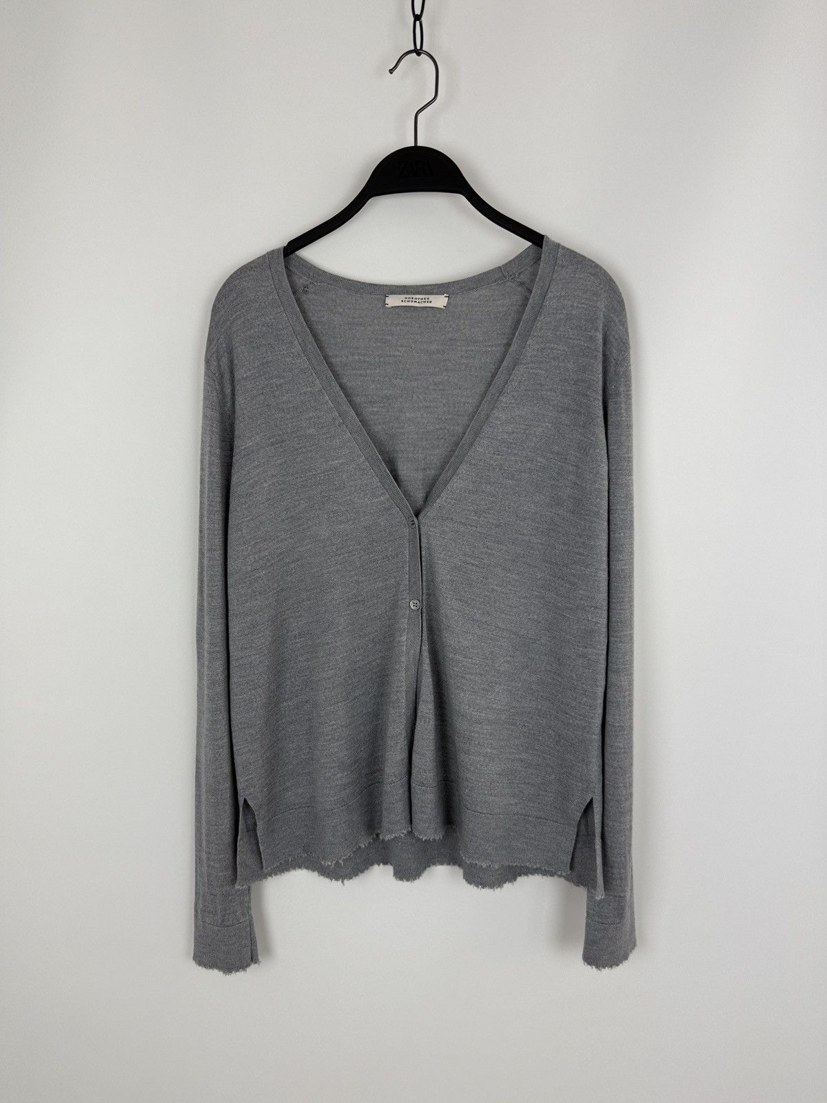 DOROTHEE SCHUMACHER Dorothee Schumacher Grey Wool Relaxed Cardigan L-XL Size XL / US 12-14 / IT 48-50 - 3 Thumbnail