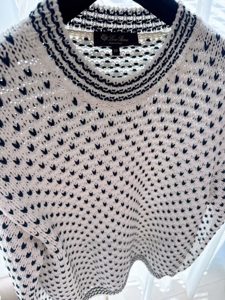 Loro Piana Loro Piana Lady's Pure Cotton Knit Top Size XS / US 0-2 / IT 36-38 - 4 Thumbnail