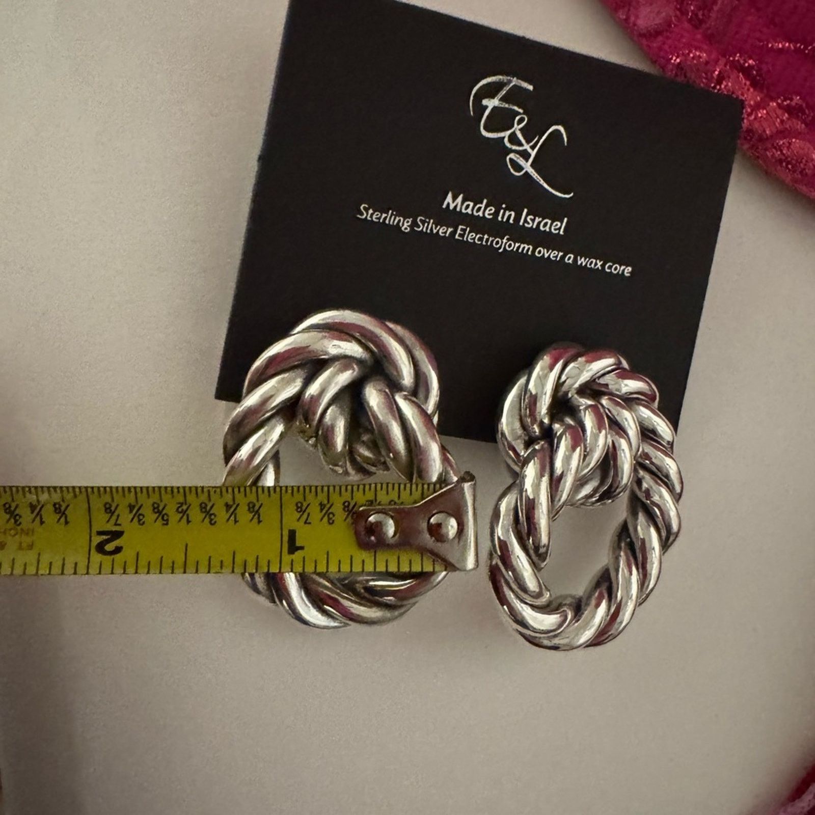 Other E&L Silver electroform Twisted Hoop Earrings Size ONE SIZE - 14 Thumbnail