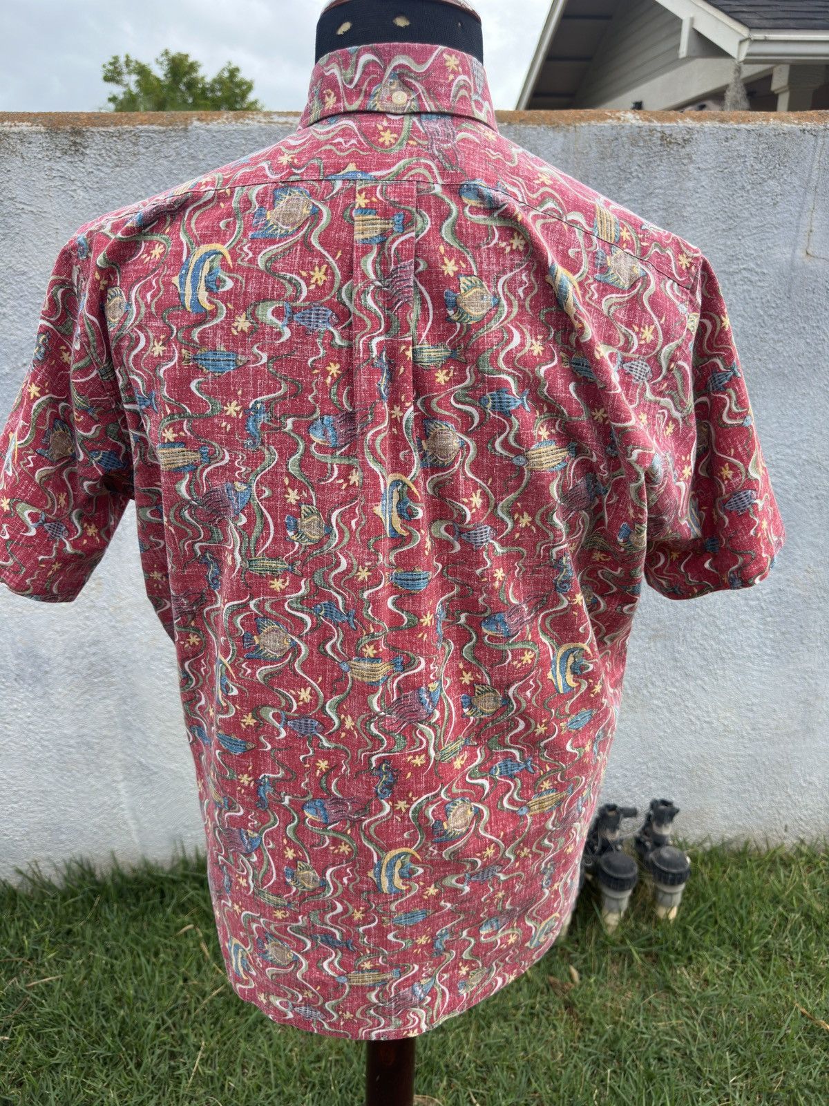 Reyn Spooner PreOwned Reyn Spooner Hawaiian Print Red Men's Medium Size US M / EU 48-50 / 2 - 2 Thumbnail