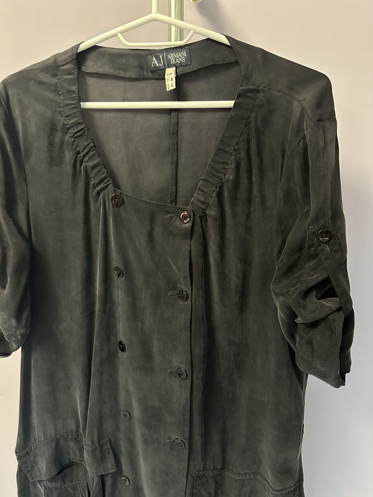 Giorgio Armani × Vintage Silk Armani jeans dress Size L / US 10 / IT 46 - 3 Thumbnail