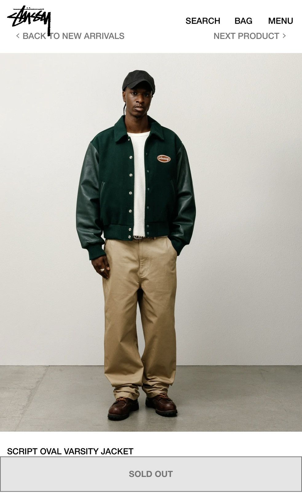 Stussy × Vintage Stussy Varsity Jacket | Grailed