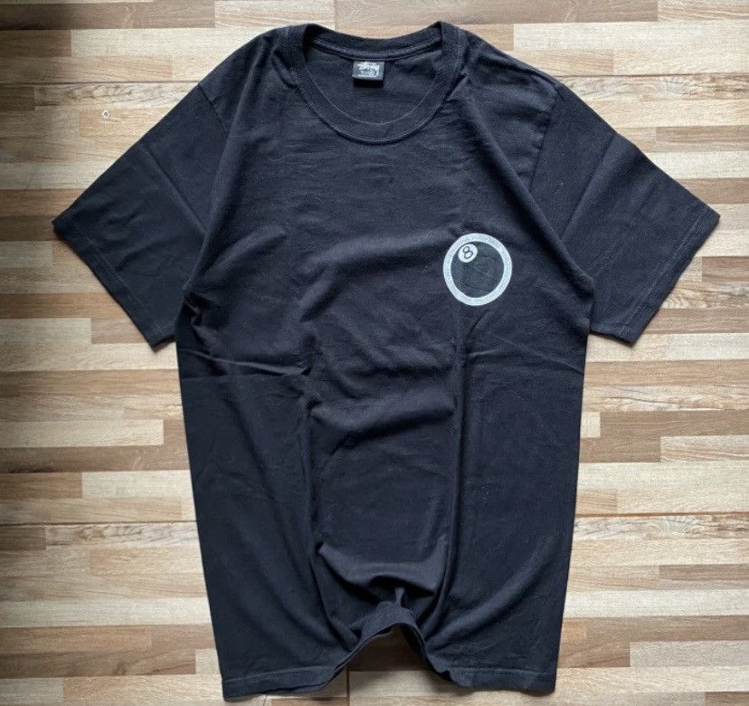 image of Stussy Eight Ball Tee in Black, Men's (Size Medium)