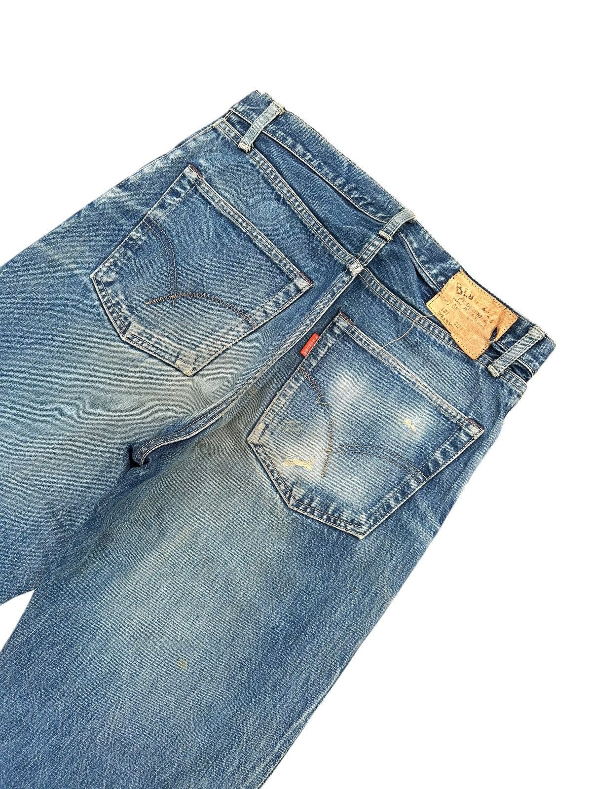 Japanese Brand × Kapital × Vintage HR.MARKET BLUE BLUE SELVEDGE Distressed Denim Jeans Size US 30 / EU 46 - 8 Thumbnail