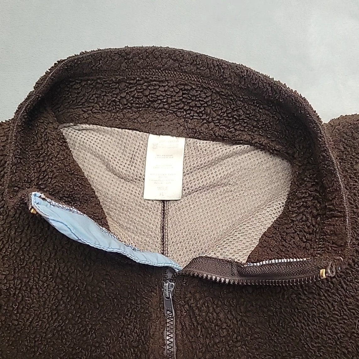 Patagonia VINTAGE Patagonia Jacket Mens XL Brown Teal Deep Pile Fleece Cardigan Retro X - Mens XL Brown Teal Deep Pile Fleece Cardigan Retro X Size US XL / EU 56 / 4 - 6 Thumbnail