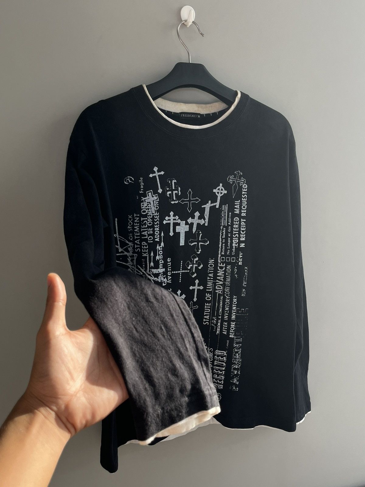 Beauty Beast × If Six Was Nine × Japanese Brand JAPANESE POEM FREEBEAT CROSS SEDITIONARIES DOUBLE LAYER PUNK Size US M / EU 48-50 / 2 - 2 Thumbnail