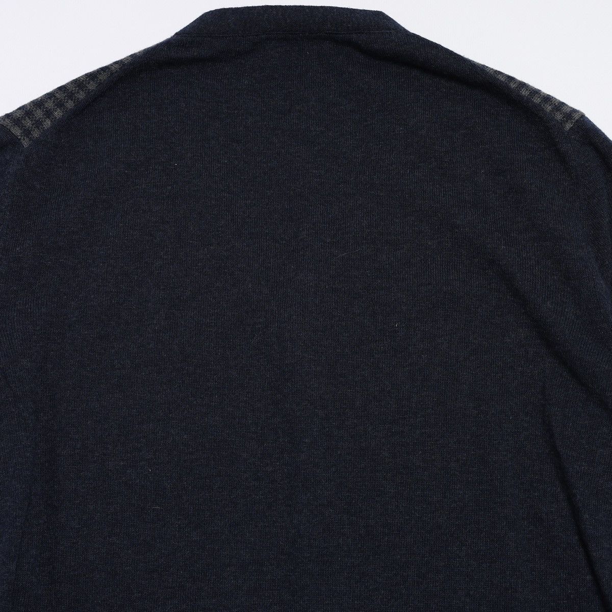 Isaia Isaia Napoli Wool Cashmere Plaid Check Navy Cardigan Sweater Size US XL / EU 56 / 4 - 11 Thumbnail