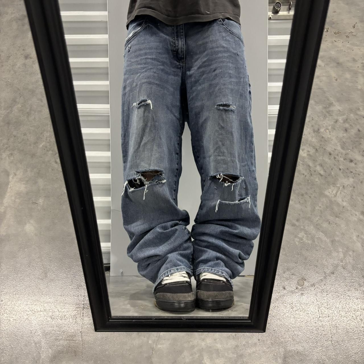 Japanese Brand Crazy Vintage Y2K/2000s Grunge Distressed Denim Jeans Size US 36 / EU 52 - 1 Thumbnail