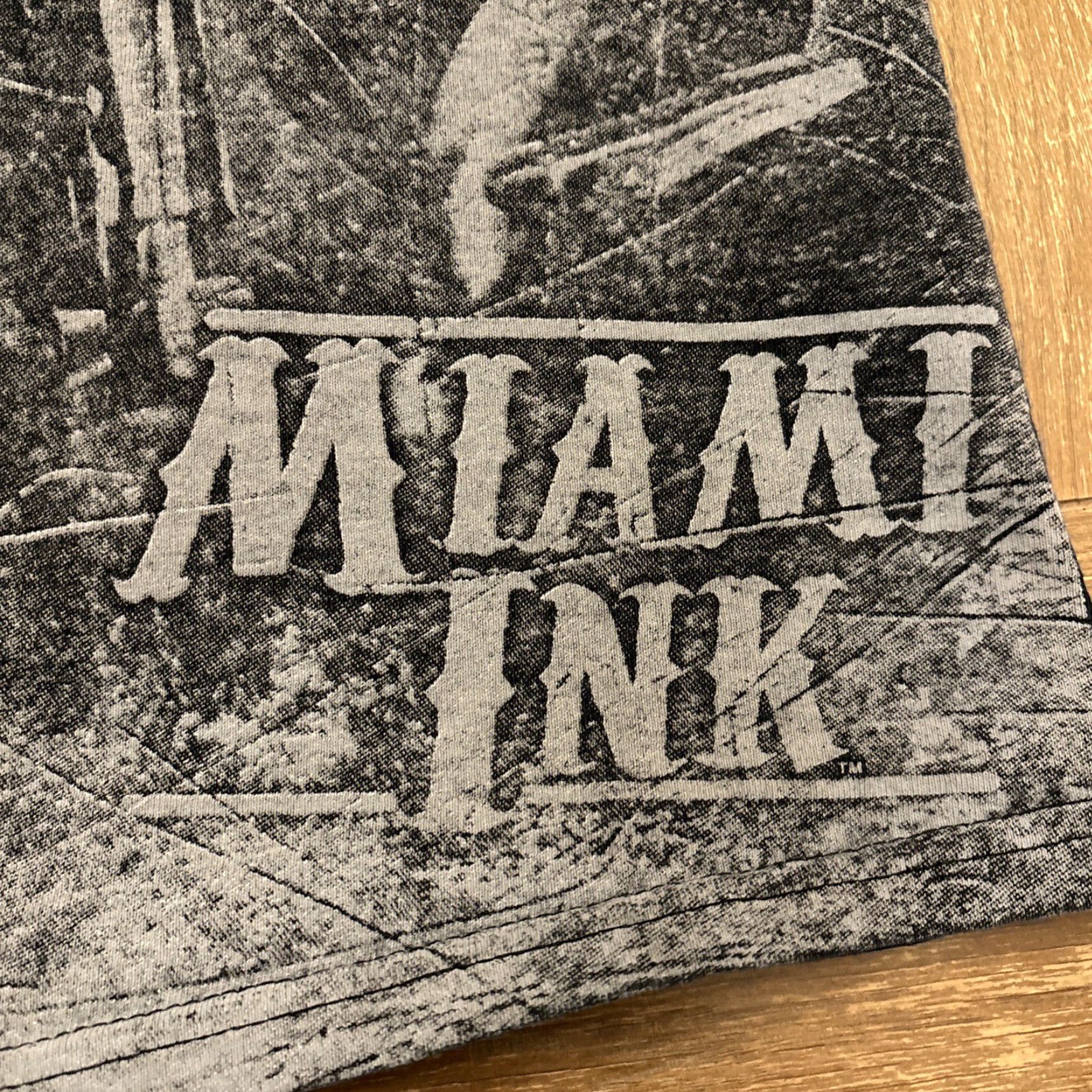 Vintage VINTAGE Miami Ink T-Shirt Logo Biker Motorcycle Short Sleeve Crew Neck Men XL Black All-Over Print Size US XL / EU 56 / 4 - 2 Thumbnail