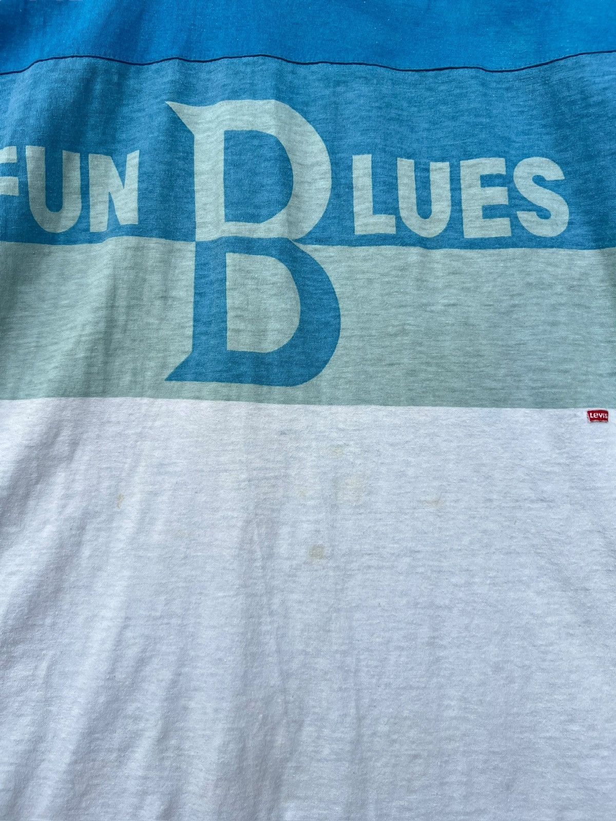 Levi's Rare💥 Vintage 80s Levi’s Fun Blues Single Stitch Tees Size US L / EU 52-54 / 3 - 3 Thumbnail
