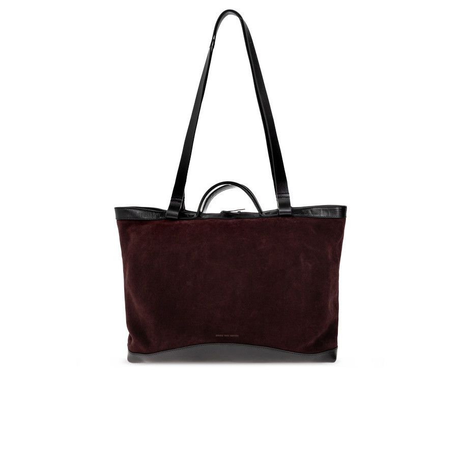 Dries Van Noten DRIES VAN NOTEN Suede Bordeaux Tote Bag New & Authentic Size ONE SIZE - 1 Thumbnail
