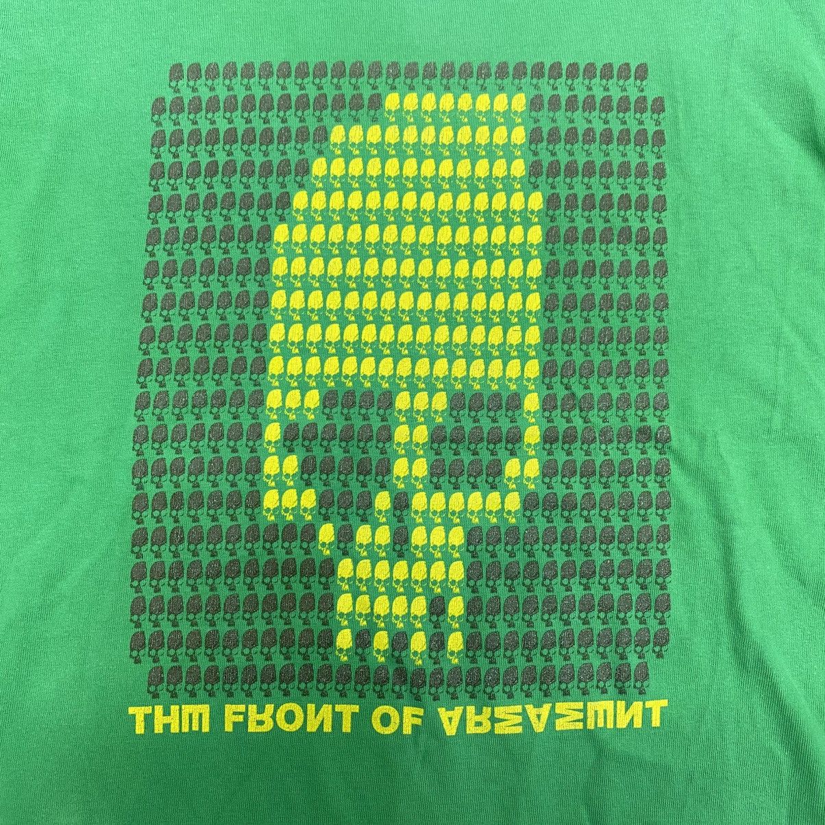 Japanese Brand TFOA Vintage Style Pixel Skull Graphic Tee Neon Green Size US M / EU 48-50 / 2 - 2 Thumbnail