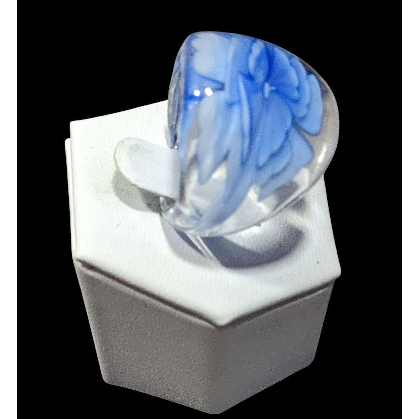 Other Blue Fairycore Lampwork Glass Ring Size 8 Size ONE SIZE - 2 Thumbnail