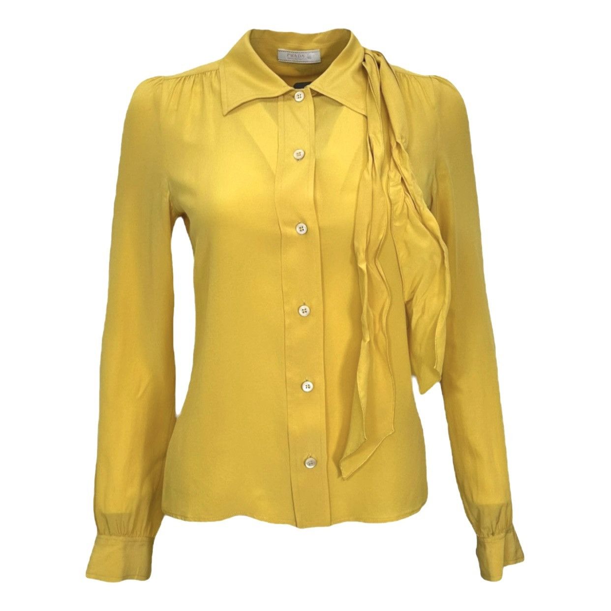 Prada Prada silk shirt with ribbon. Size M / US 6-8 / IT 42-44 - 1 Thumbnail