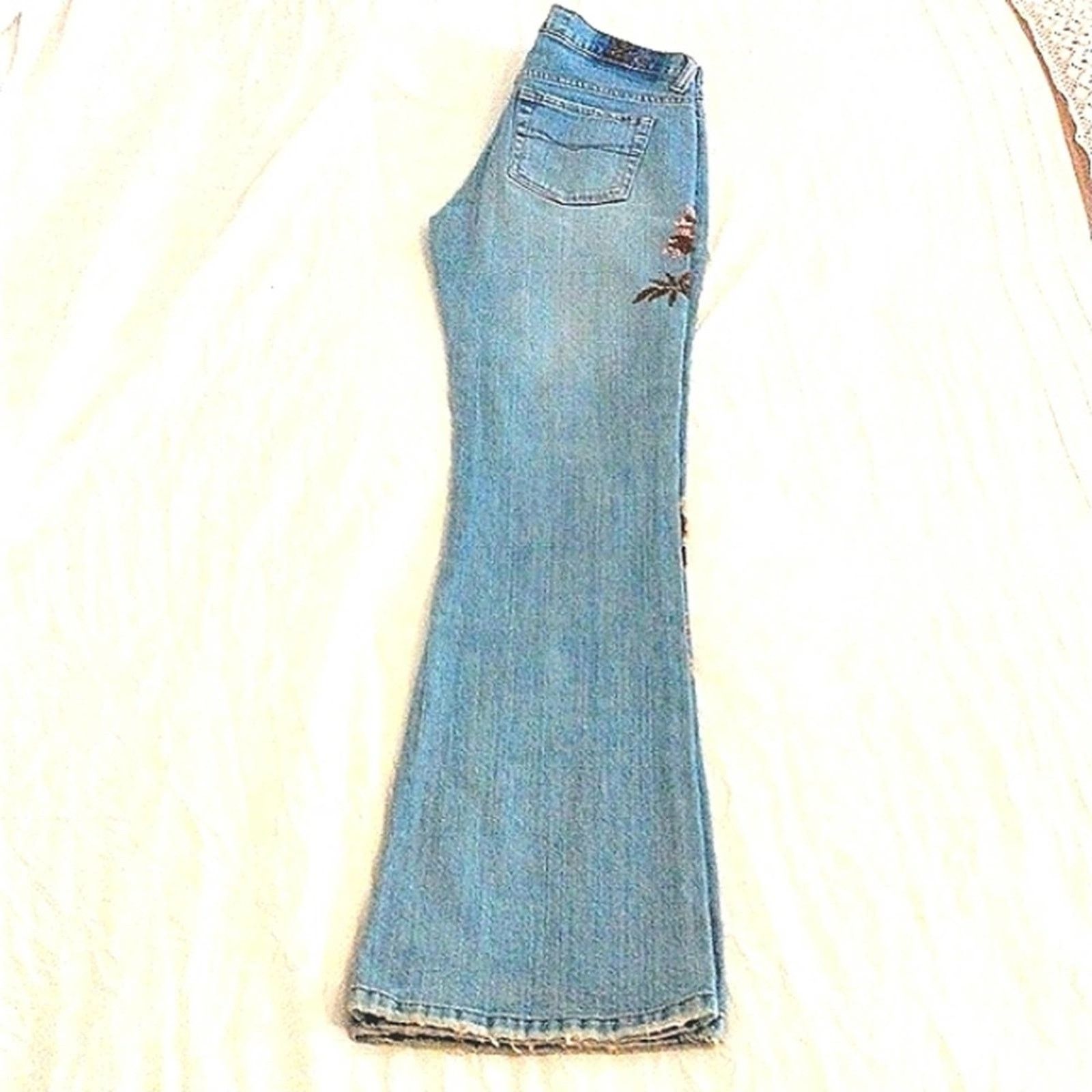 Other Z. Cavaricci Jeans Sz 10 Beaded Floral FLARED 70s Bohemian Size 32" / US 10 / IT 46 - 7 Thumbnail