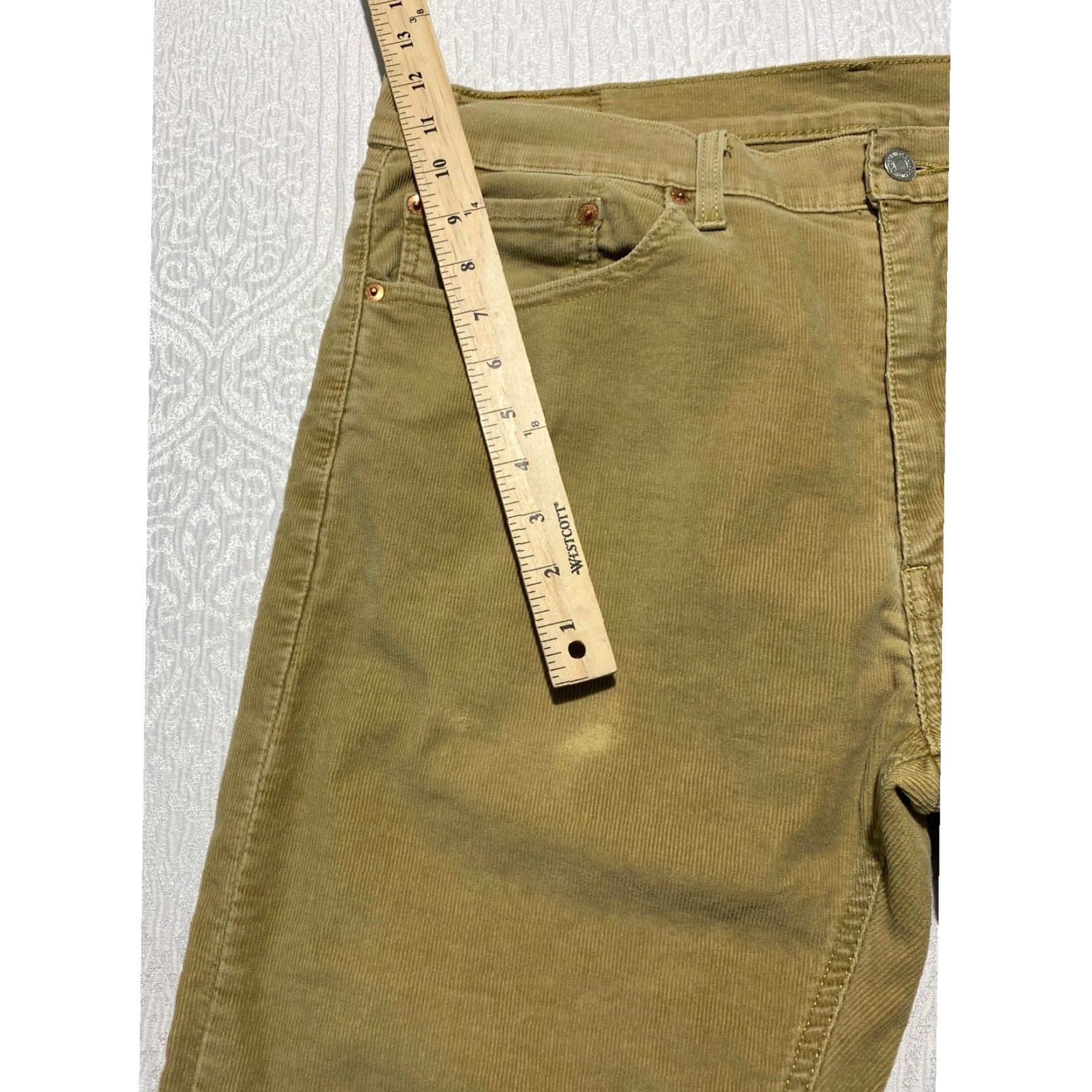 Levi's Levi's 505 Regular Fit Corduroy Pants Tan Beige W36 L32 Regular Men 5-Pocket Coin Pocket Button Zip Straight Fall Winter Corduroy Stretch Jeans Pants Size US 36 / EU 52 - 2 Thumbnail