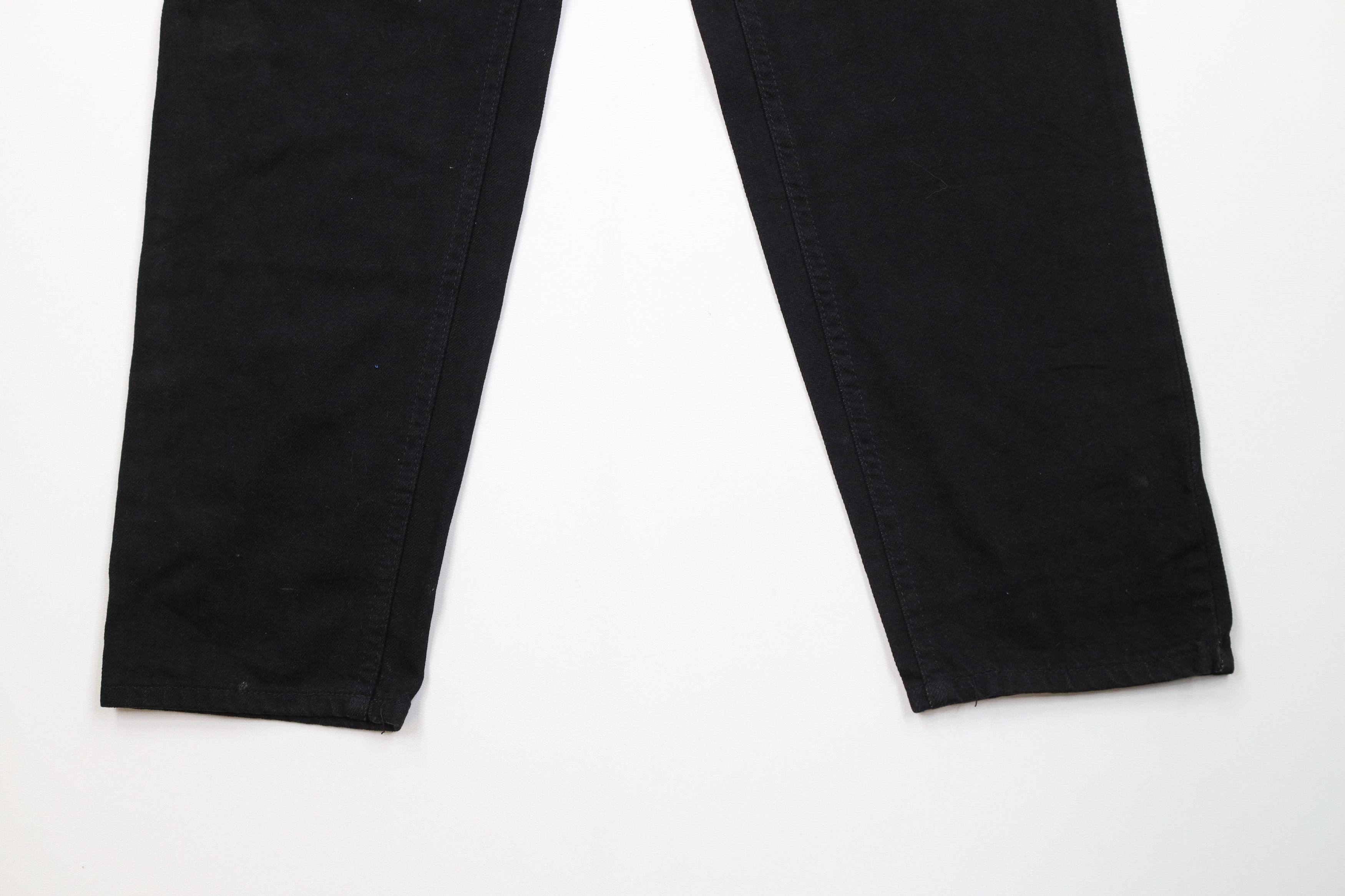Lee Deadstock Vintage 90s Lee Tapered Leg Denim Jeans Black USA Size US 28 / EU 44 - 4 Thumbnail