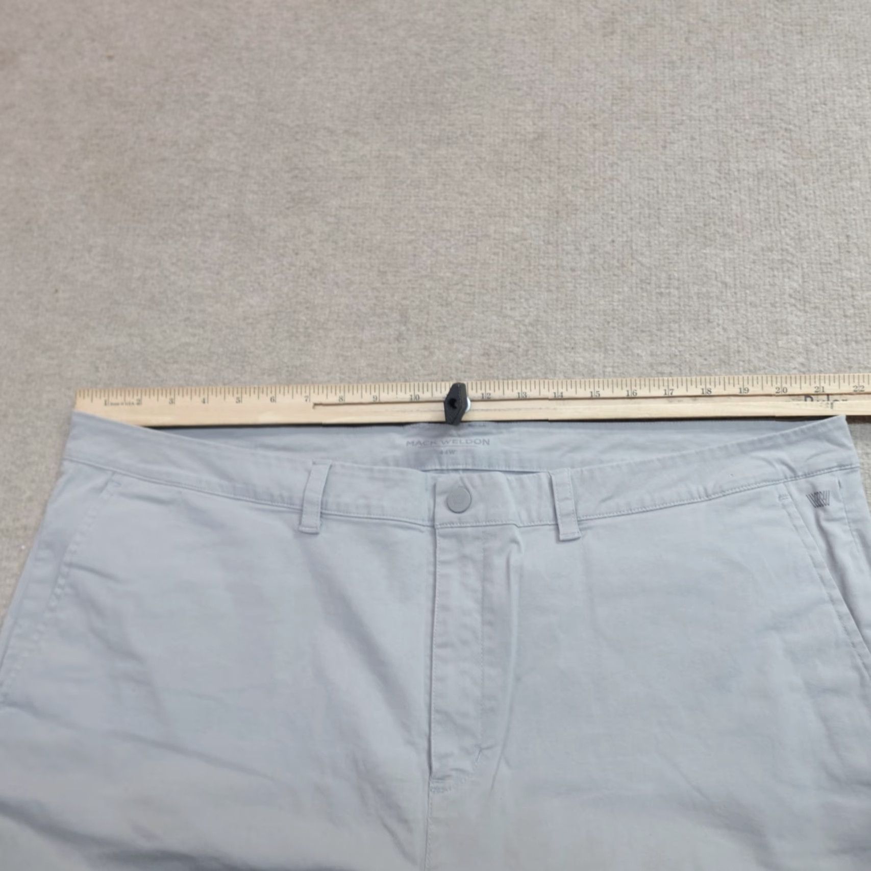 Vintage Mack Weldon Shorts 44 Gray Chino Solid 7" Cotton Blend Regular Men Size US 44 / EU 60 - 5 Thumbnail